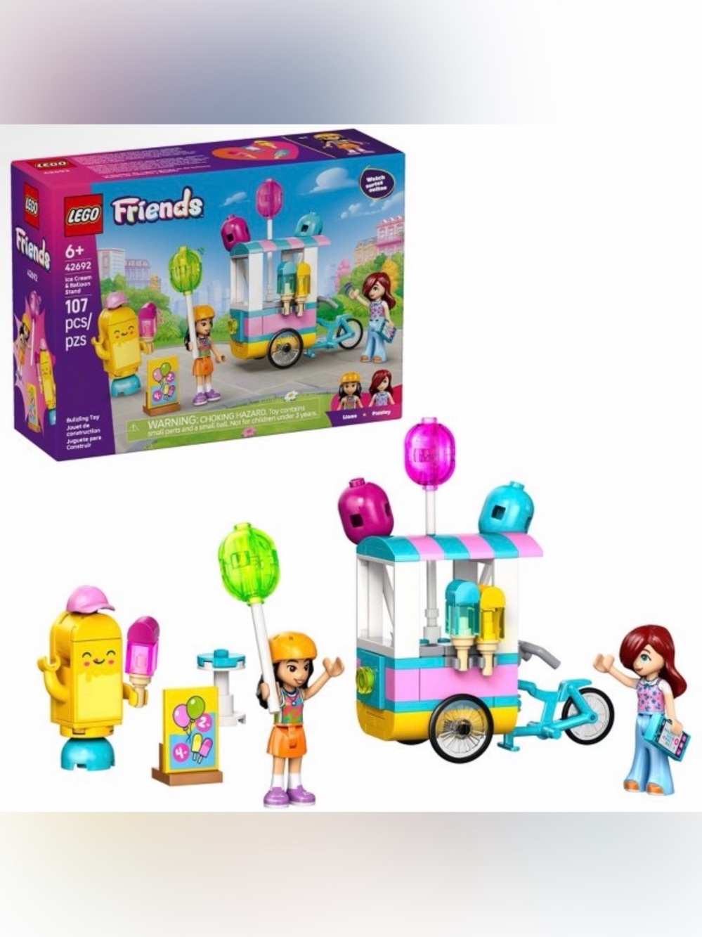 LEGO Friends Ice Cream & Balloon Stand 107pcs - 42692